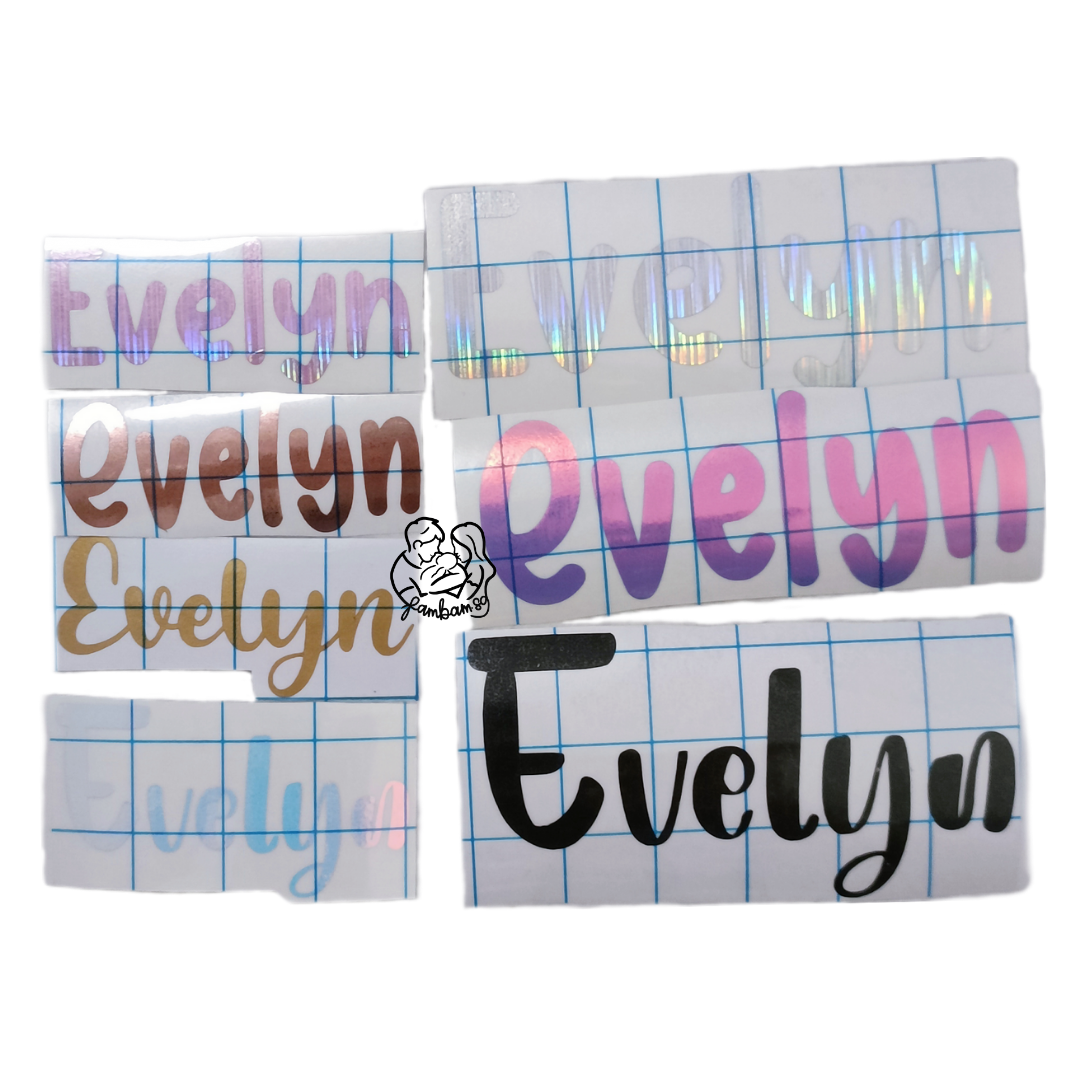 Name Stickers Label Vinyl Stickers Decal – fambam.sg